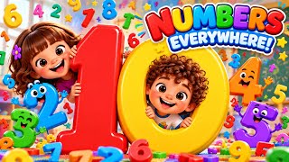 Numbers Song 🔢 | 123 Song | Count to 10 | Remastered Numbers Everywhere | B & Z Lessons