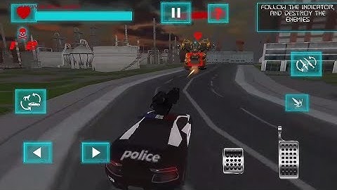 US Police Transform Robot Car Cop Dog: Robot game Android Gameplay