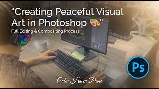 Creating Peaceful Visual Art in Photoshop 🎨 | Full Editing &amp; Compositing Process | Calm Haven Piano