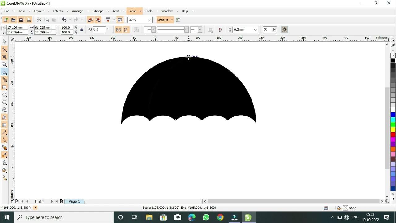 UMBRELLA DESIGN IN COREL DRAW, CHHATA DESIGN IN COREL DRAW KALPESH SIR