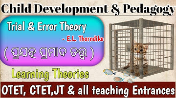Trial & Error theory in Odia📝CDP Learning Theories/Thorndike Theory in Odia By Odisha School Classes