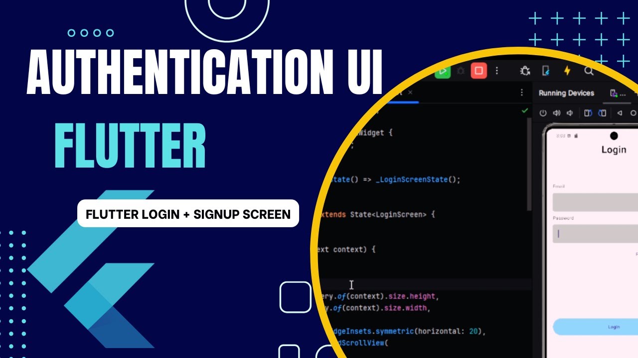 Flutter Authentication UI | Modern Login & Signup Screen (No Words ...