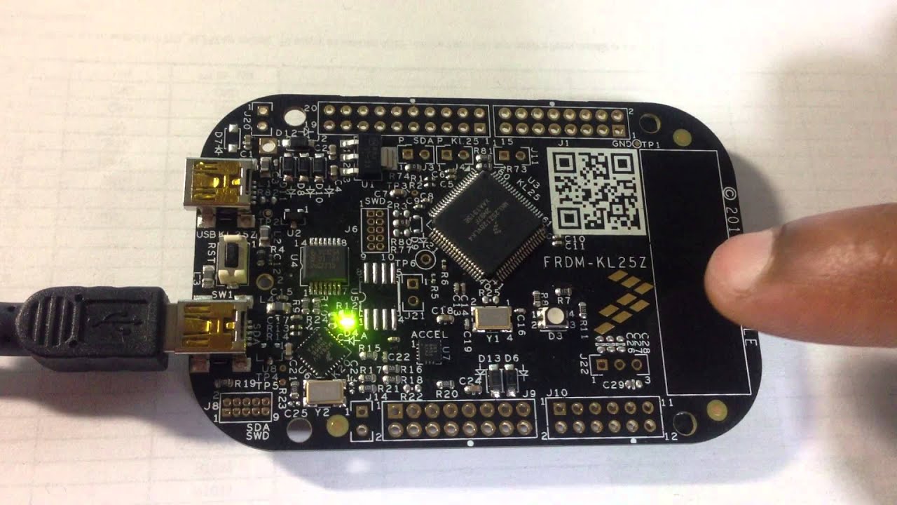FRDM-KL25Z Touch button dimonstration - YouTube