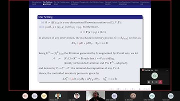 Stochastic Finance Seminar by Giorgio Ferrari Bielefeld University