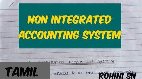 Non Integrated Accounting System in Tamil - Cost Accounting System