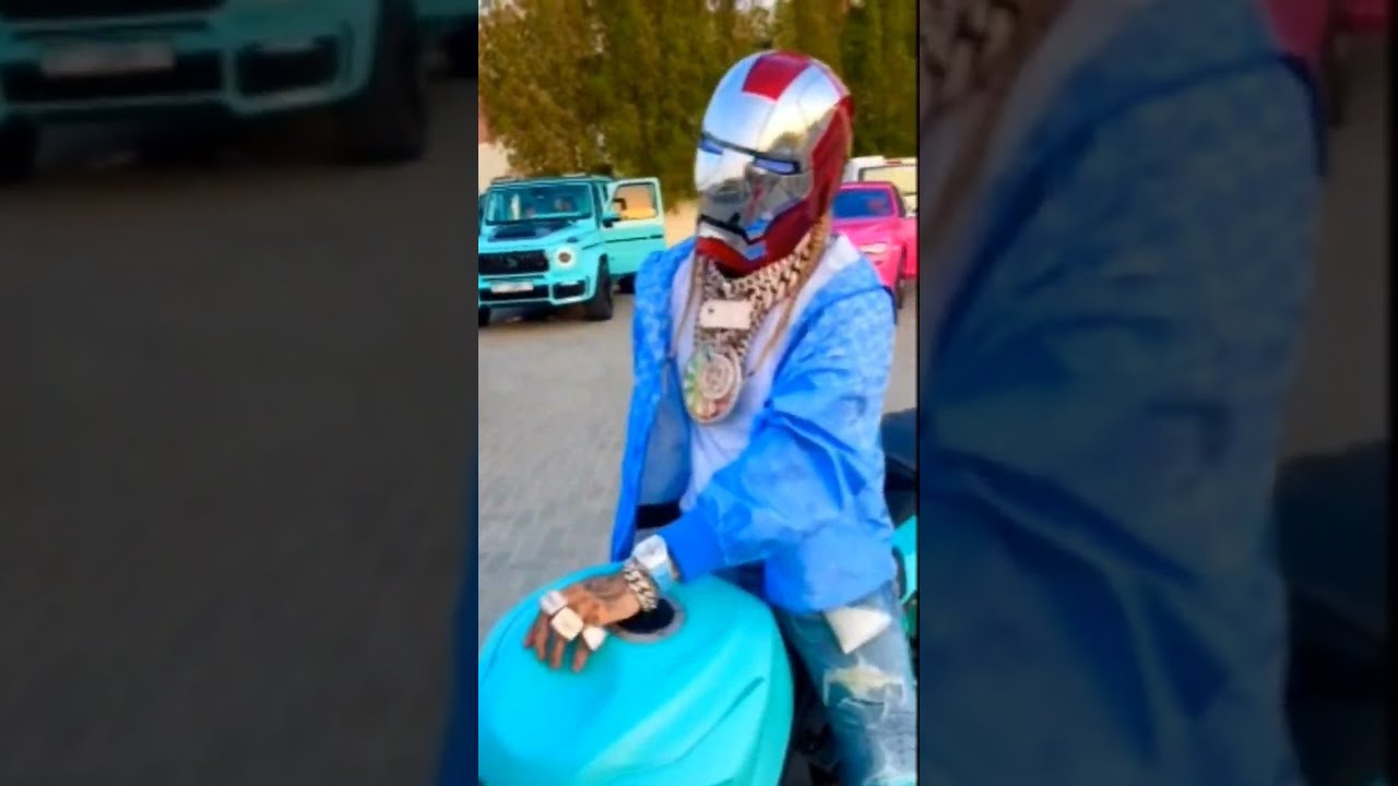 6ix9ine motorcycle helmet 6ix9ine #LIVE #helmet #helmets #ironman #IHelmetElectricMask  #VoiceRemoteControl #WearableHelmet