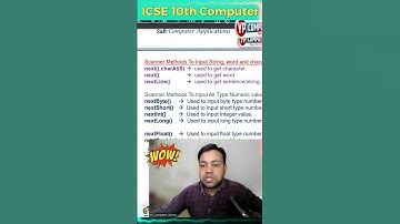 Specimen paper for icse 2024 class 10 solutions Question 6 | Scanner class methods #short #icse