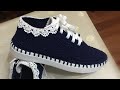 Dantel Modelli Spor Ayakkabı Yapımı / Örgü Ayakkabı Yapımı/Knitting Shoes Making