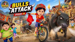 Shiva Saved Vedas City From an Angry Bull Attack | Best Movie Scene of Shiva screenshot 5