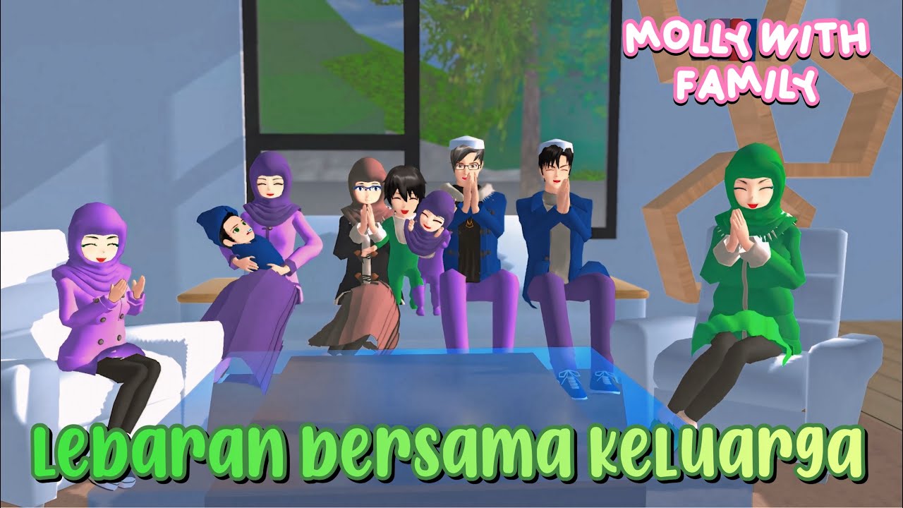 Molly With Family (Lebaran Bersama Keluarga!💚) || Drama sakura school simulator