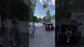Man Releases Balloons, Tied to a Cup, Carrying His Daughter’s Keys