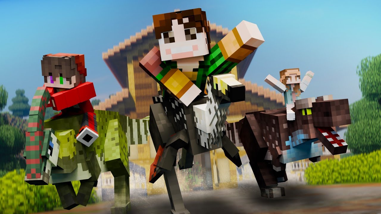 Building a Dinosaur Racetrack in Minecraft