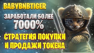 Babybnbtiger. Заработали более 7000%. Стратегия покупки и продажи токена Babybnbtiger