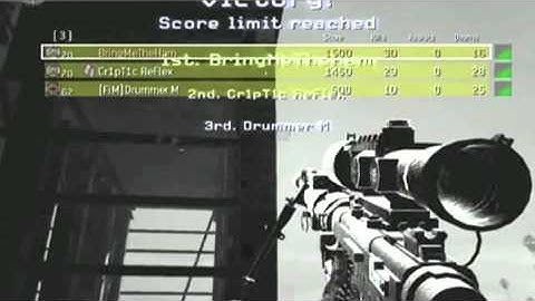 Best MW2 Quickscope final kill cam of all time.