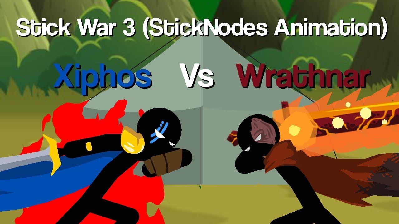 Xiphos Vs Wrathnar | Stick War 3 Animation | StickNodes Animation | Red Flame Studios Animation