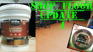 ROAD HARD ROADHOUSE SHOP UPDATE!  CONCRETE FLOOR PAINT BY BEHR AND NEW BENCHES!