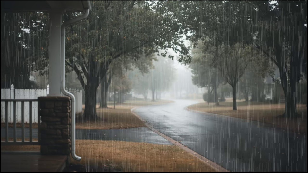 Soft Rain Falling Around a Forest Cabin for Peaceful Sleep, Mindful Relaxation, and Night Calm Sound