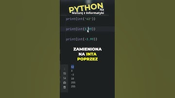PYTHON - INT zamiana na Liczbę Całkowitą #informatyka #matura #python #excel #nauka #matura2026