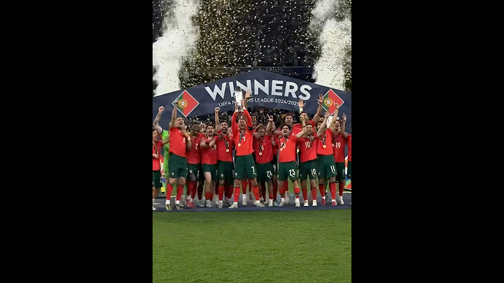Cristiano Ronaldo lifts the trophy at Allianz Arena! Portugal wins the UEFA Nations League!