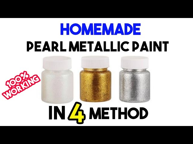 DIY:Homemade metallic paint/How to make silver & golden metallic paint at  home/Homemade gold paint 