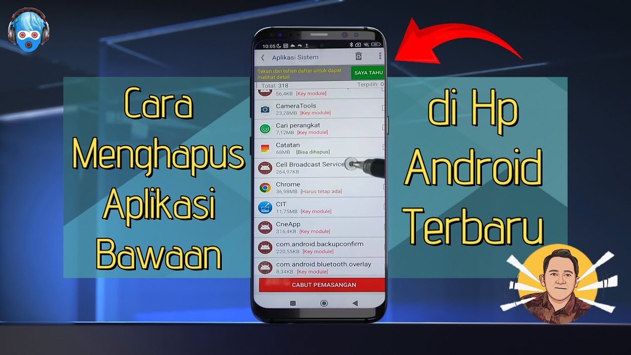 Cara Menghapus Aplikasi Bawaan Di HP Android Terbaru - YouTube