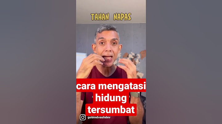 cara mengatasi hidung tersumbat dengan hitungan menit