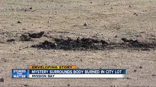 Mystery surrounds burned body near Fiesta Island