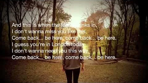Taylor Swift - Come Back...Be Here Lyrics