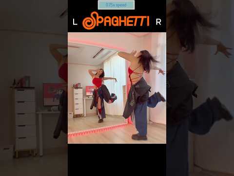 LE SSERAFIM 르세라핌 SPAGHETTI Dancetutorial 0 75x Slow Music Dancechallenge Dancecover
