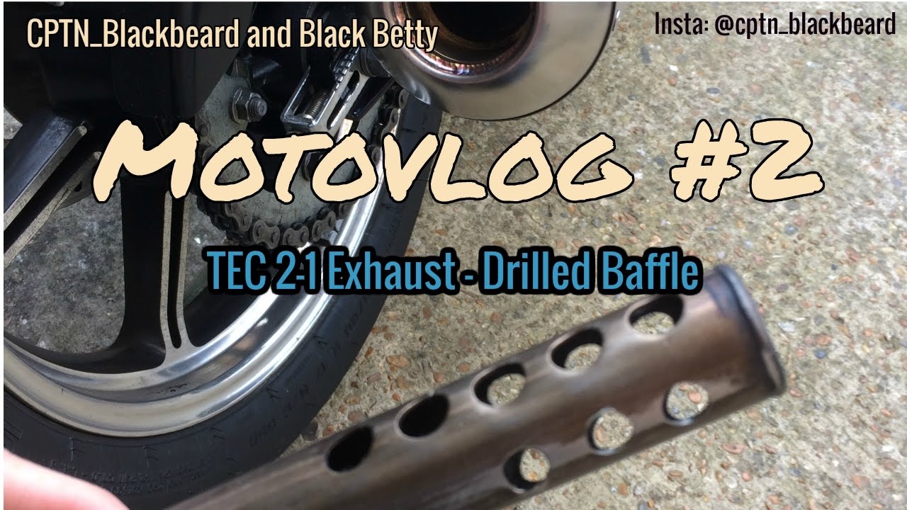 Triumph Bonneville TEC Cafe 21 Exhaust Baffle Mod Motovlog 2 YouTube