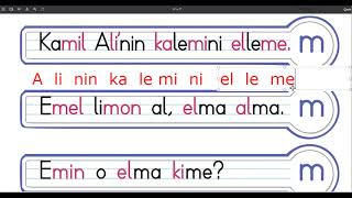 تعلم القراءة في اللغة التركية حرف Mm + Aa+Ee