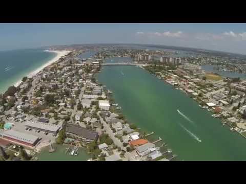 Drone Flyover - Sunset Beach, Treasure Island, FL
