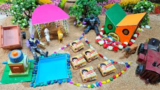 Diy farming | Monster cow house growing biscuits and candy | Mini swimming pool | mini water pump |