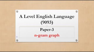 A Level English Language (9093) Paper 3, n-gram graph