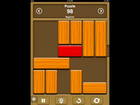 Unblock me free solutions beginner level 98 ( android and ios app solutions all levels )