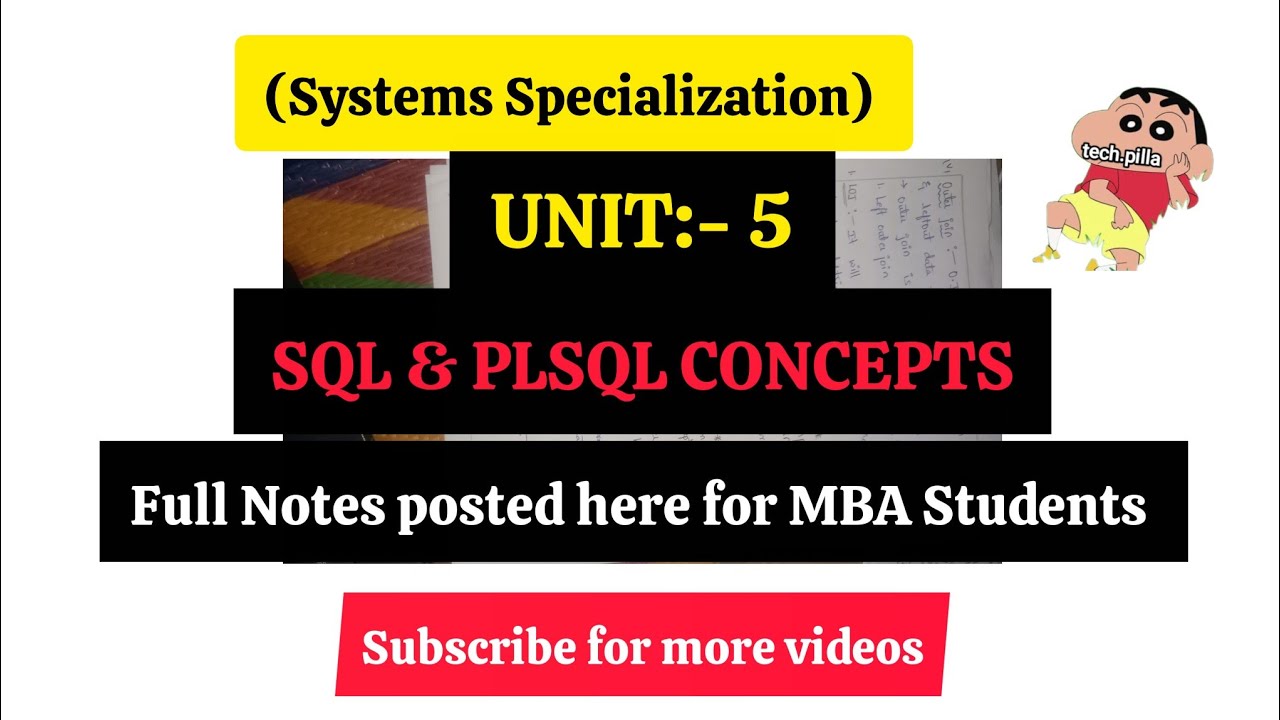 MBA OU(Systems specialization) 5th Units Notes 