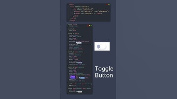 Toggle Button using Html & Css. #shorts #htmlcss #togglebutton