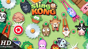 Sling Kong | Game Play Trick | Level 2 NOOB PRO HACKER (iOS, Android)