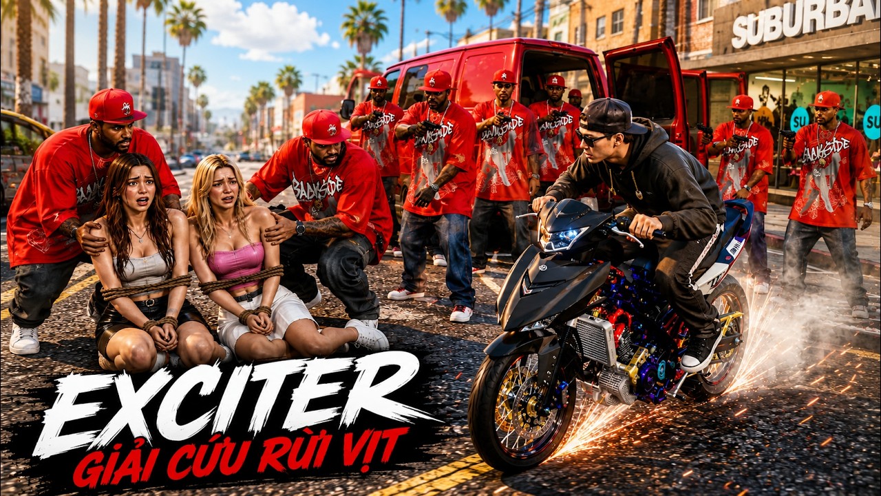 GTA 5 RP#54 Xe EX Độ 90+4 Chạy 540km/h Đi Giải Cứu RÙI - VỊT BỊ BĂNG NHÓM ÁO ĐỎ BẮT CÓC !!!