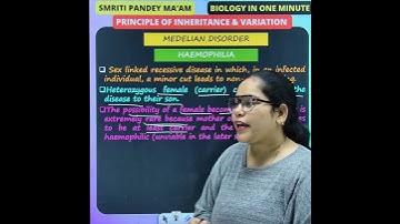 21 Hemophilia | Principle of Inheritance #neet #neetpreparation #neetbiology  #biology #genetics