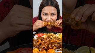 🌶️Spicy Mutton Biryani & Curry Mukbang 🤤 Full Desi Eating Show #shorts