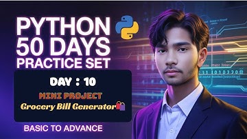 Grocery Bill Generator In Python | Mini Project In Python | Python Practice Set   |Day-10