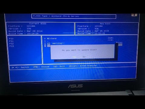 Cara Upgrade Versi BIOS Netbook Asus X200M
