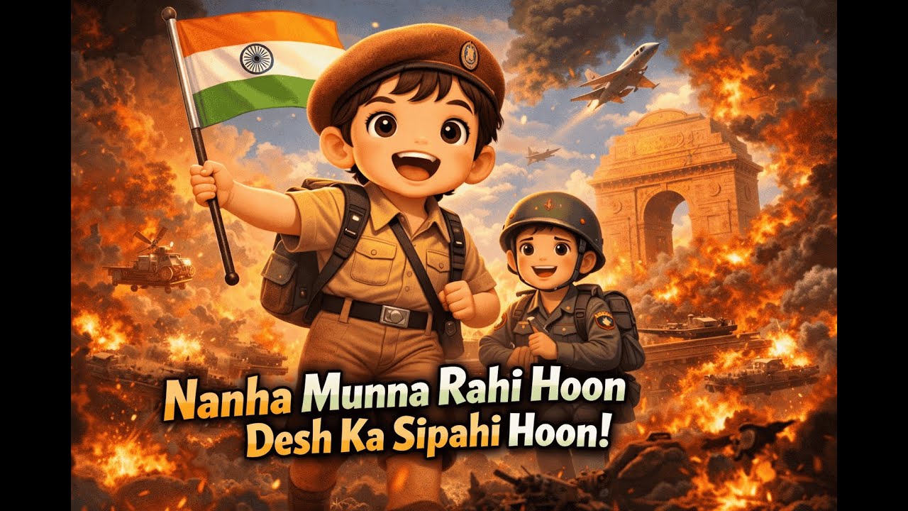 Nanha Munna Rahi Hoon | 3D Hindi Rhymes for Kids | Republic Day Special Song 🇮🇳