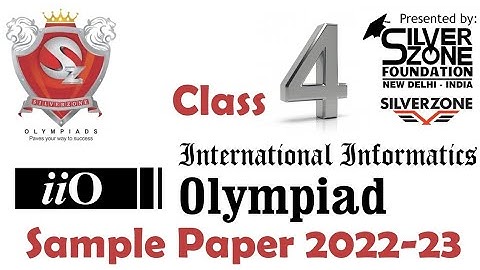 iiO International Informatics Olympiad Silverzone Sample Paper Class 4 2022-23