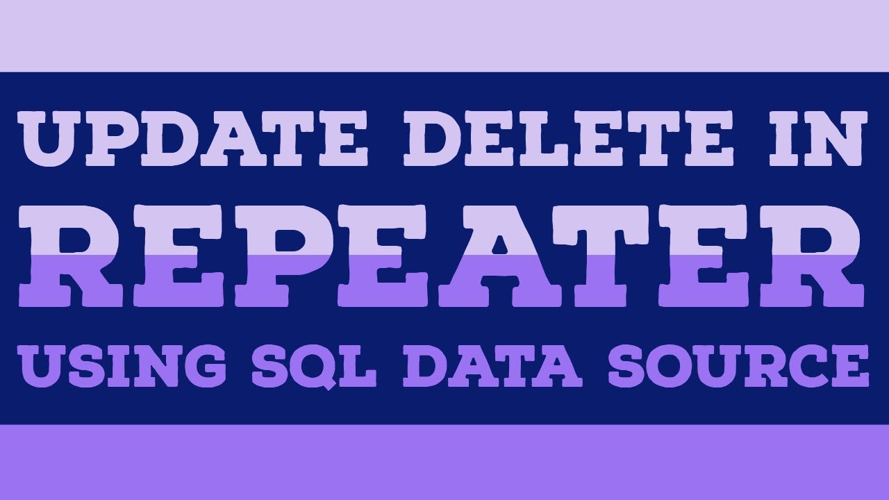 Edit Update delete with repeater in for MCA BCA Beginners YouTube