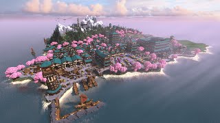 Japanese city - Minecraft 100 hours Building Timelapse   Download
