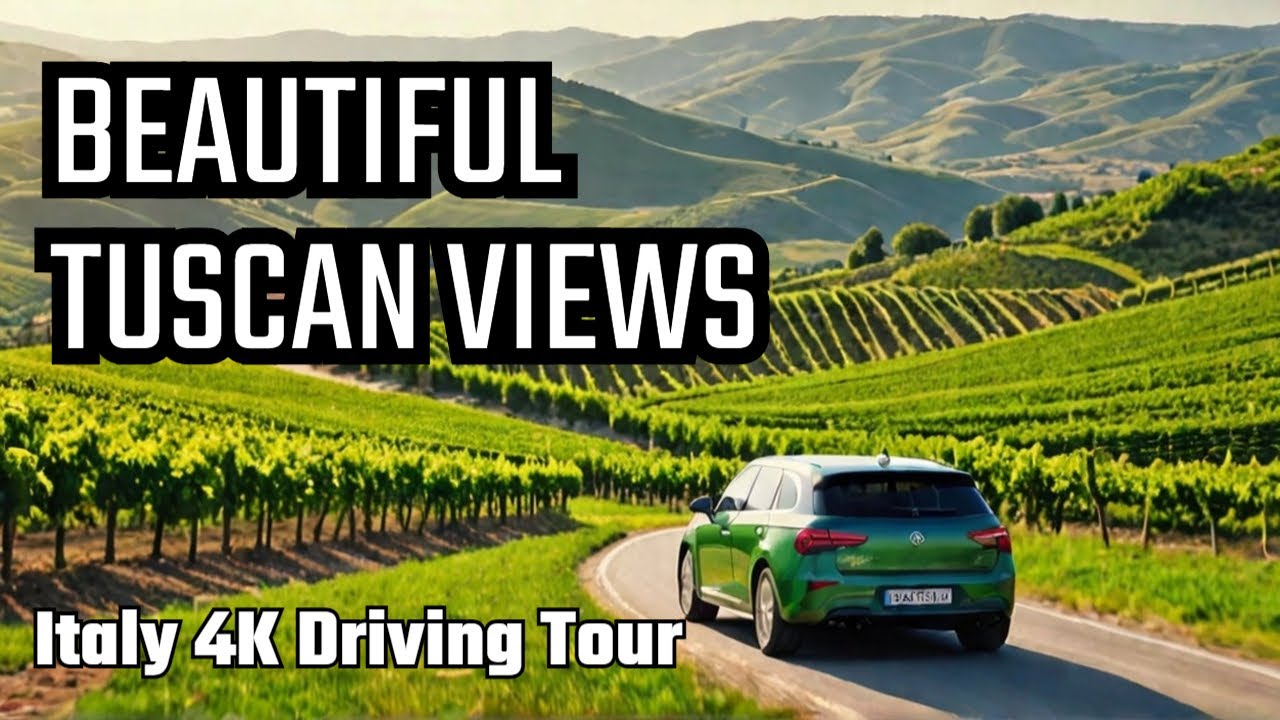 Вождение в Тоскане, Италия 4K Видео 🌞 Красивая поездка из Монтепульчано в Сиену