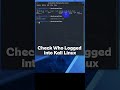 Check who logged into Your Kali Linux #shorts