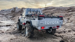 Wet Sand Safari - Axial SCX10 III with Killerbody Toyota LC70